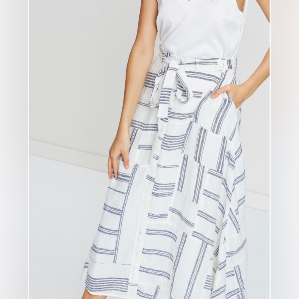 NWT Ralph Lauren Linen Patchwork Skirt